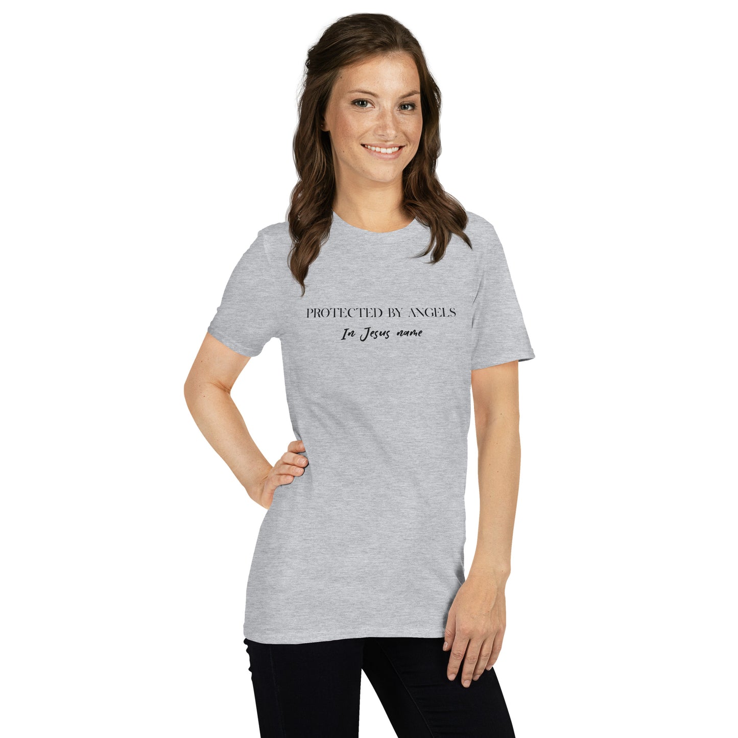 Protected by Angels: Short-Sleeve Unisex T-Shirt