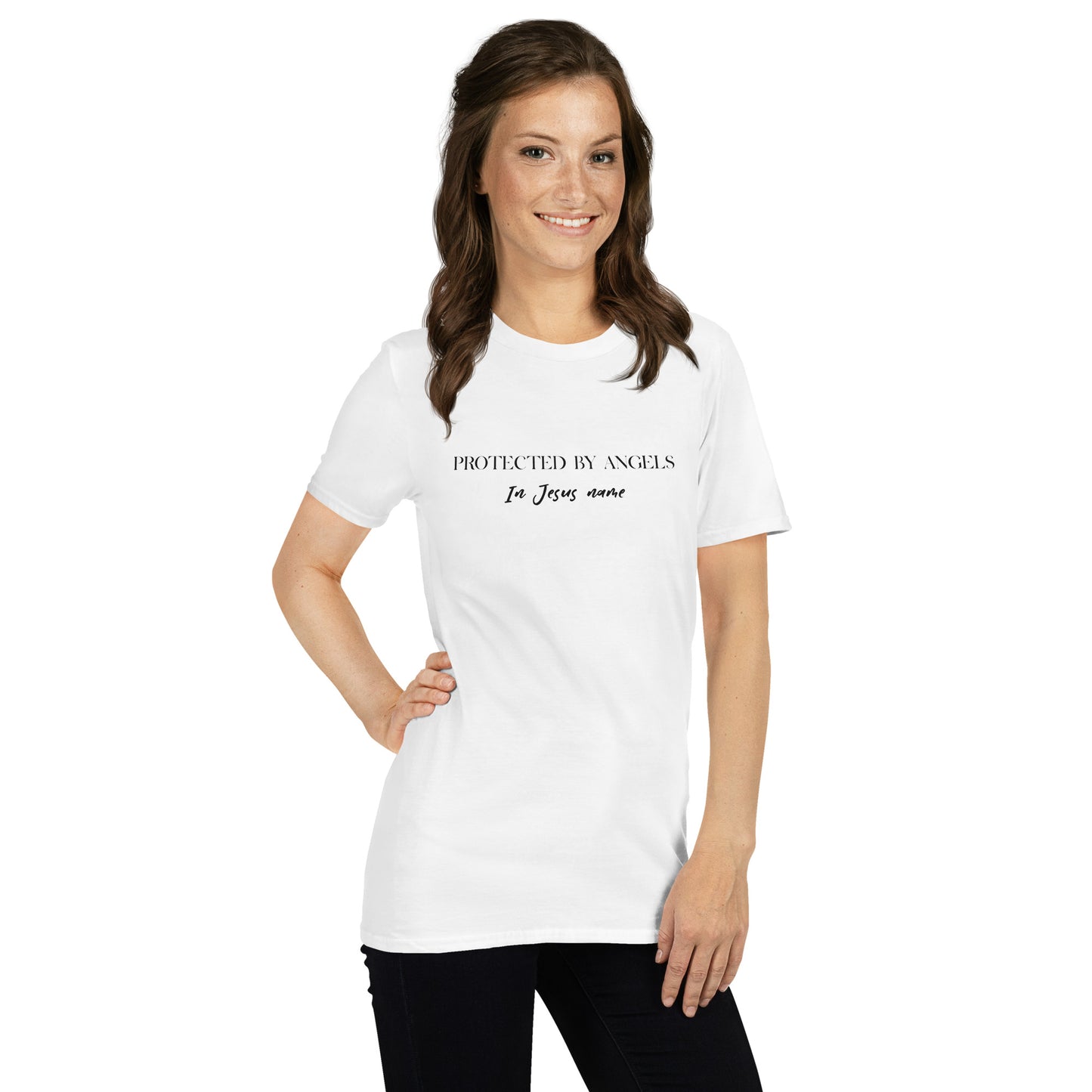 Protected by Angels: Short-Sleeve Unisex T-Shirt