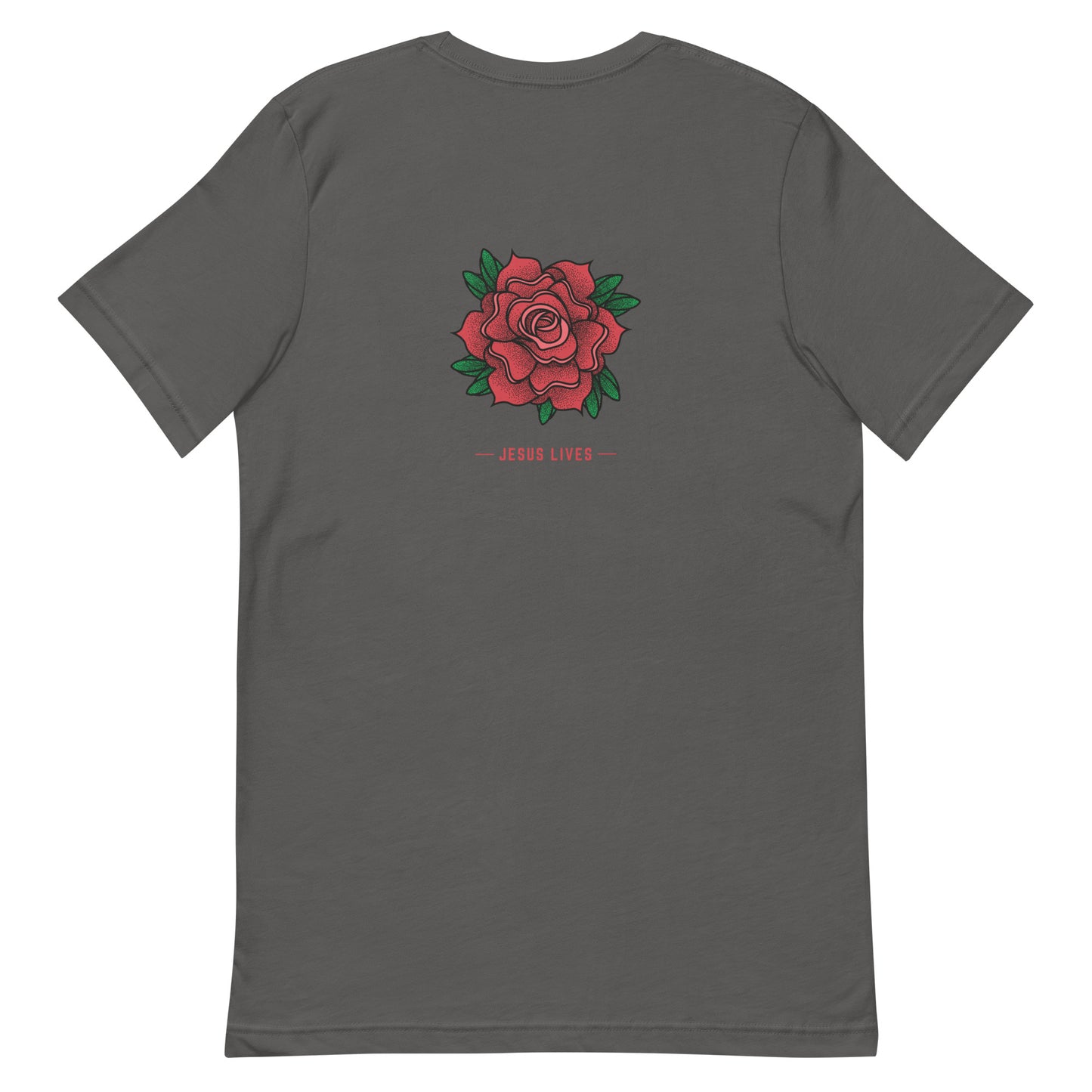 Rose Design on Front and back. Unisex t-shirt